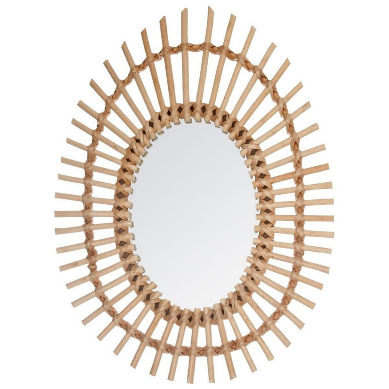 Miroir Oval en Rotin